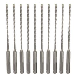 Sabre Tools 10-Pack 5/32 Inch x 6 Inch SDS Plus Rotary Hammer Drill Bits, Carbide Tipped for Brick, Stone and Concrete (5/32” x 4