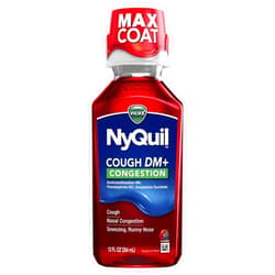 Vicks NyQuil Cough DM+ Congestion, Cough, Nasal Congestion, Sneezing, Runny Nose - Berry Flavor 12 fl oz (Pack of 2)