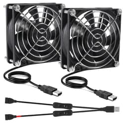 ALAMSCN 2pcs Quiet 80mm USB Fan 5V 8025 80x25mm Portable Cooling Fan with ON/Off Switch for PC Computer Case Receiver DVR PlayStation TV Box CPU Coolers Radiators