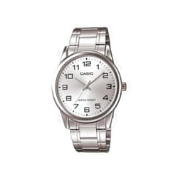 Casio #MTP-V001D-7B Men's Standard Stainless Steel Easy Reader Silver Dial Watch