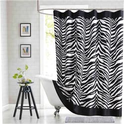 BESTRIPES Zebra Shower Curtain, White and Black Zebra Stripe Print Fabric Shower Curtains for Bathroom, Waterproof Bathroom Curtains, 62
