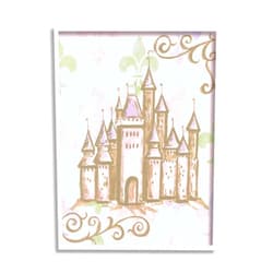 Stupell Industries Castle with Fleur de Lis on Pink