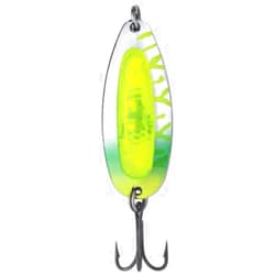 Blue Fox 7/8-Ounce Rattlin' Pixee Spoon, Fluorescent Chartreuse UV