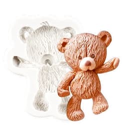 QDMOLDS Bear Silicone Fondant Molds Bear Candy Chocolate Mold for Teddy Bear Cake Decoration Cupcake Topper Chocolate Candy Polymer Clay Gum Paste