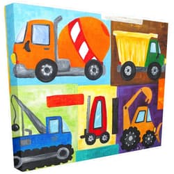 Stupell Industries Construction Trucks Set Canvas Wall Art, 16 x 20, Design by Artist nJoyArt