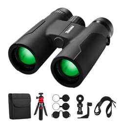Tewodila 10x42 Binoculars for Adults High Powered with Phone Adapter and Tripod - HD Large View with Clear Low Light Vision, Lightweight Easy Focus for Bird Watching Hunting Travel Stargazing