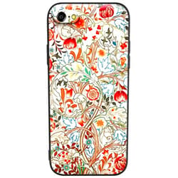Berkin Arts Compatible with iPhone SE (2020)/ SE (2022) Case/iPhone 7 Case/iPhone 8 Case Silicone Cover with Screen Protector Pink Intricate Ornamental Flourishes(Acanthus by William Morris)