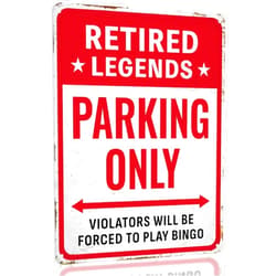 Opix Design Retired Legends Parking Only Sign – Funny Retirement Gifts for Men, Women, Mens Retirement Gifts 2025, Retired Sign 11x8.3