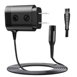 RoyDSMumey Braun Shaver Charger, 12V 400mA Wall Power Adapter for Braun Shaver Series 1 3 5 7 9 + Razor Cleaning Brush