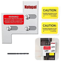 Natupal Generator Interlock Kit Compatible with General Electric GE 150 or 200 amp Main Breaker,1 1/4 Inch Spacing Between Main and Branch Breaker