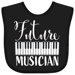inktastic Future Musician- Piano Music Baby Bib