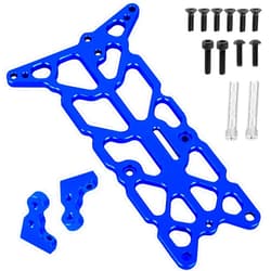 BRCatWPark Alloy Aluminium Upper Chassis Upgrades Part for 1/10 Rustler 2WD VXL Bandit 2WD VXL,RC Conversion Chassis Kit Hops Up,Replace Part#3729,Navy Blue