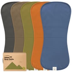 KeaBabies 5-Pack Organic Burp Cloths Baby Girl, Boy - Extra Large, Absorbent Baby Burp Cloths, Soft Burping Cloths for Babies, Newborn Burp Clothes, Cotton Burp Rags, Neutral Thick Burp Cloth (Basic)