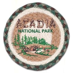 Earth Rugs LC-377 Acadia Bridge Round Large Coaster 7