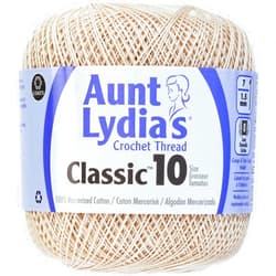 Aunt Lydia Coats Crochet 154-226 Aunt Lydia's Crochet, Cotton Classic Size 10, Natural