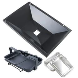 GARNETIN 99250 Grease Tray with 7515 Catch Pan & Holder - Drip Pan for Weber Spirit 310/320 (2007-2008), 700, Genesis Silver/Gold B,C, Platinum B,C Grills - Replaces Spirit Grease Tray