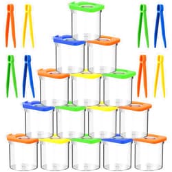 Halloscume 24 Pack Insect Bug Viewer Kit for Kids with Tweezers Explorer Outdoor Set Bug Catcher Containers for Insects Magnifying Insect Box Observation Kit for Science Nature Exploration Collecting