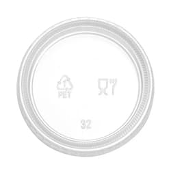 Georgia-Pacific Dixie 4 or 5 oz.; Plastic Portion Cup Lid by GP PRO (Georgia-Pacific); PL40CLEAR; Clear; 2;400 Count (Case of 24 Sleeves; 100 Lids Per Sleeve)