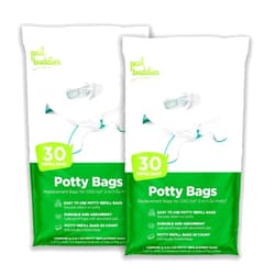 Pail Buddies 60 Refill Potty Bags: Absorbent, Disposable Potty Liners Compatible with OXO Tot 2-in-1 Go Potty | Strong, Leak-Proof Bags Work with Most Travel Potties, Potty Chairs, Potty Seats & Portable Toilets