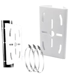 BeElion Universal Vertical Pole Mounting Bracket for Security Camera Housings CCTV Security Cameras Wall Mount Bracket PTZ,with 3 Loops