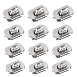 AUEAR, 12 Pack Silver Turn Lock Clasp Hardware Purse Closure latches Handbag Twist Lock Fasteners for DIY Bag Handbag Craft Project
