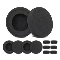SOULWIT 6Pcs Replacement Earpads for Koss Porta Pro, KSC11, KSC17, KSC75 Headphones, Soft and Durable Sponge Ear Pads Cushions with High-Density Foam - Black