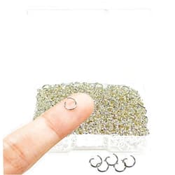 TTSAM 1000 Pcs Silver Plated Jump Rings Split Rings Circle Clasp Connecting Rings Jewelry, Chainmaille Rings Charm Ring Clasp Connector Rings Charm Loops Earring Making Supplies (5 mm)