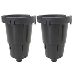 WELURE 2Pcs Coffee Cup Replacement Pod Holder for Keurig Holder Part with Exit Needle Fits K10, K15, ,K35, K40, K45, K50, K55, K60, K65, K70, K75, K77, K79, K80 Models - Black