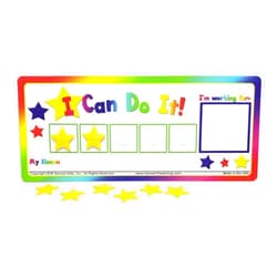 Kenson Kids “I Can Do It!” Token Board. Colorful Magnetic Rewards Chart with Positive-Reinforcement Stars and Customizable Goal Box. Great for Ages 3-10. Measures 5-Inches by 11-Inches