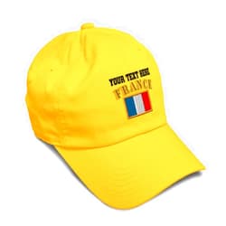 Speedy Pros Soft Baseball Cap France Flag Embroidery Flags World Cup Soccer Cotton Embroidered Dad Hats for Men & Women