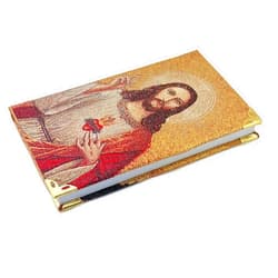 Needzo Sacred Heart of Jesus and Immaculate Heat of Mary Prayer Journal - For Daily Gratitude Entrees 5 1/2 Inch, 2 SIDED Icon Notepad, Religious Gift For Woman, Man, Kids