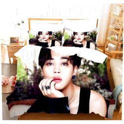 DAIRUINI Kpop Map of The Soul 7 Bedding Set Jimin Suga Jungkook V Twin King Queen Full 3Pcs Quilt Cover Pillow Cases Set,A-964,Twin:68