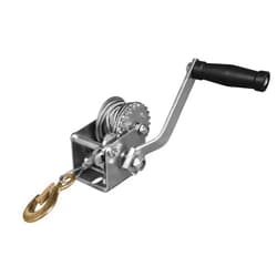 Jack Boss Hand Winch, 600 lbs Pulling Capacity, Boat Trailer Winch Heavy Duty Rope Crank with 23 FT Steel Cable, Manual Operated Hand Crank Winch for Trailer, Boat or ATV Towing