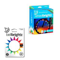 Brightz BellBrightz LED Light Up Bike Bell & WheelBrightz LED Bike Wheel Lights Bundle - Fun, Colorful, and Safe Bicycle Accessories for Kids and Adults - Easy to Install, Durable, & Weather-Resistant