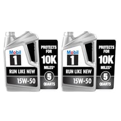 Mobil 1 Advanced Full Synthetic Motor Oil 15W-50, 5 Quart (Pack of 2)