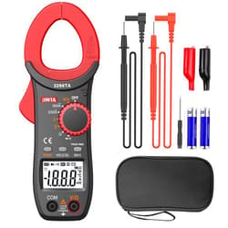 BINTA Digital Clamp Meter, 2000 Counts 600A AC Multimeter with NCV, TRMS Auto Range, 600V AC/DC Amp Voltage Tester with Ohm Measures, Capacitance Resistance Diodes, Non-Contact Voltage Detection