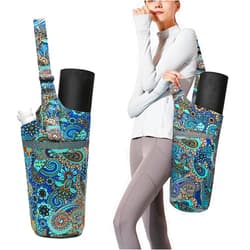 IwIeIaIrI Yoga Mat Bag for Women with Large Size Pocket and Zipper Pocket,Yoga Gifts Accessories with Adjustable Shoulder Strap- Fits Most Workout Stuff