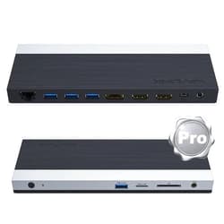 WAVLINK 4K USB-C Docking Station with 100W Power Delivery, Triple Display with Dual HDMI, Displayport, USB 3.0, Ethernet, Micro SD/SD Card Reader, Audio Mic Jack, Universal Dock for Windows & Mac