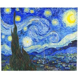 VeGuude Diamond Painting Kits for Adults, Van Gogh Starry Night Diamond Art for Beginner DIY Round 5D Paint with Diamonds Pictures Gem Full Drill Diamond Dots for Home Wall Decor Gifts 12x16inch