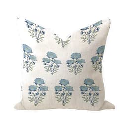 COVOME Mughal Flower in Monsoon Throw Pillow Cover 20x20in Burlap Linen Decorative Pillow Shell Traditional Chinese Chinoiserie Square Cushion Case for Home Bench Hotel Indoors Holiday Decor
