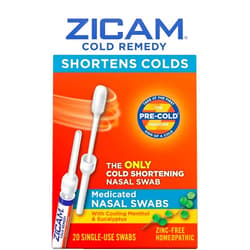 Zicam Cold Remedy Nasal Swabs 20 Ea (Pack of 3)