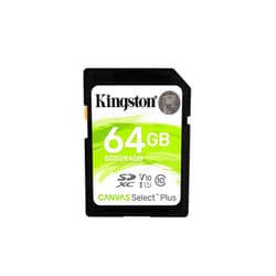 Kingston 64GB Canvas Select Plus SDXC Card | Up to 100MB/s | Class 10 UHS-I U1 V10 | SDS2/64GB