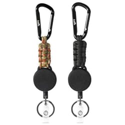 Zalava 2 Pack Retractable Keychain Heavy Duty Badge Holder with Carabiner, ID Badge Holder Retractable Clip, Retractable Badge Reel with 31