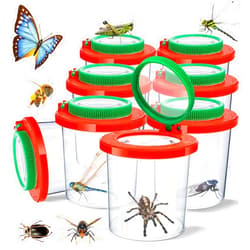 TORINALITAL Insert Bug Viewer for Kids, 8PCS Magnifying Insect Box Bug Catcher Kit for Kids Bug Magnifier Container Critter Insect Bug Cage Bug Jar, Magnifier Backyard Explorer Insect Bug Viewer Collecting Kit