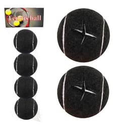 GKK 4 PCS Precut Walker Tennis Balls for Chairs Long Lasting Tennis Ball Chair Foot Covers Walker Balls Glides for Furniture Legs Chair Desk Legs Coverings and Floor Protection (Black)