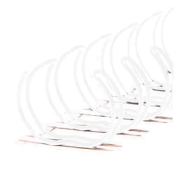 TruBind 11mm (7/16 in.) Double Loop Binding Spines | 11 in. Length for Letter Size or Smaller Projects | 2:1 Pitch | 80 Sheet Binding Capacity | White | 100 Pack