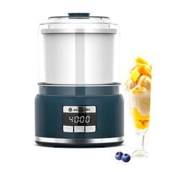 AAOBOSI Ice Cream Maker,Automatic Ice Cream Machine,2 Quart Double Insulated Freezer Bowl,Gelato,Sorbet,Frozen Yogurt Maker Machine,Homemade Soft Serve Ice Cream,Timer