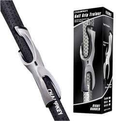 CHAMPKEY Professional Golf Grip Trainer - Perfect Golf Training Aid for Proper Hand Positioning and Grip - Suitable for Standard Size Golf Grip - Right Handed (Gray,Standard)