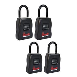 Vault Locks Large Hide A Key Outside Waterproof 4 Digit Numeric Combination Hanging Lock Box - 4-Pack