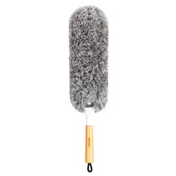 MR.SIGA Lint Free Microfiber Duster, Washable and Reusable Duster with Bamboo Handle and Replaceable Head, Duster for Household Cleaning